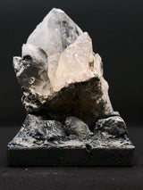 雙嶺｜石英（水晶）與地塊組合，完整展示輪廓｜M03-002